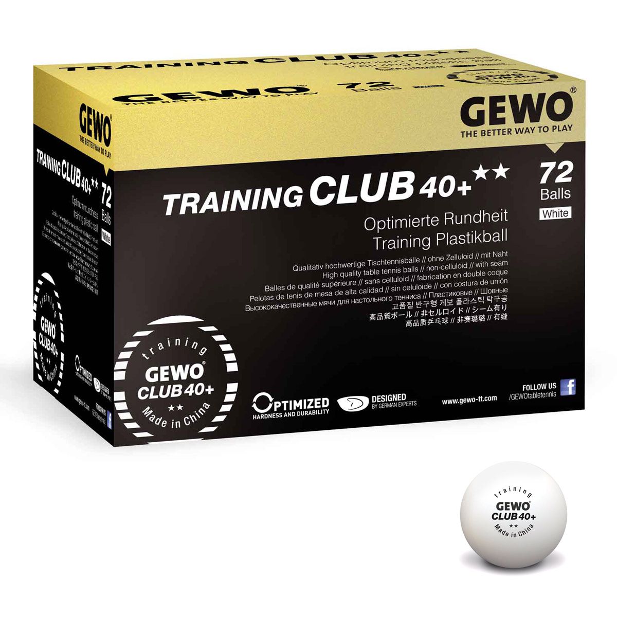 Gewo ballen Training Club 40+** 4x 72er karton oranje