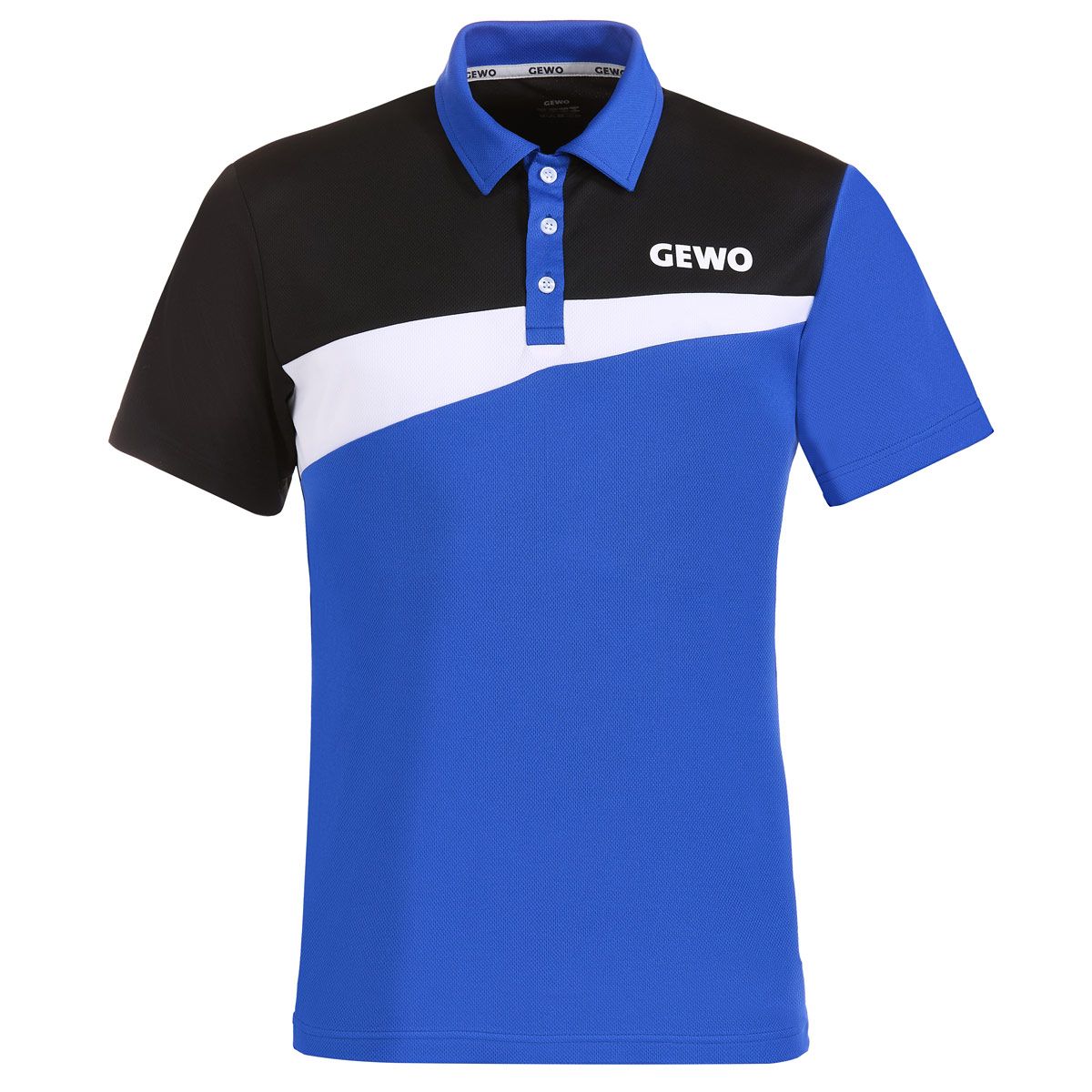 Gewo Shirt Foundation II Royal/zwart katoen
