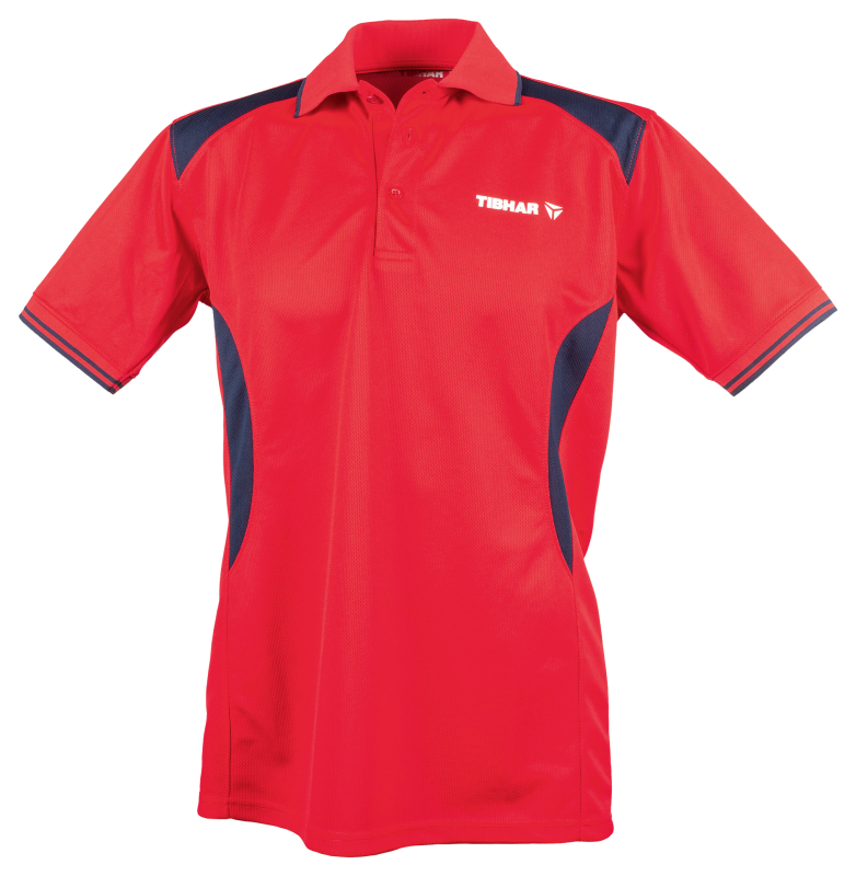 Tibhar Shirt Cosmos polyester rood/marineblauw