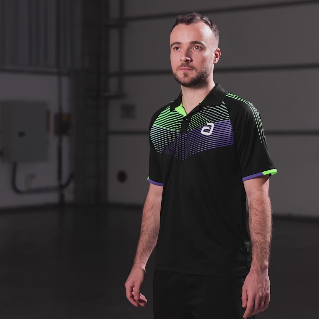 Laad video: Andro Shirt Avos Katoen zwart/Green