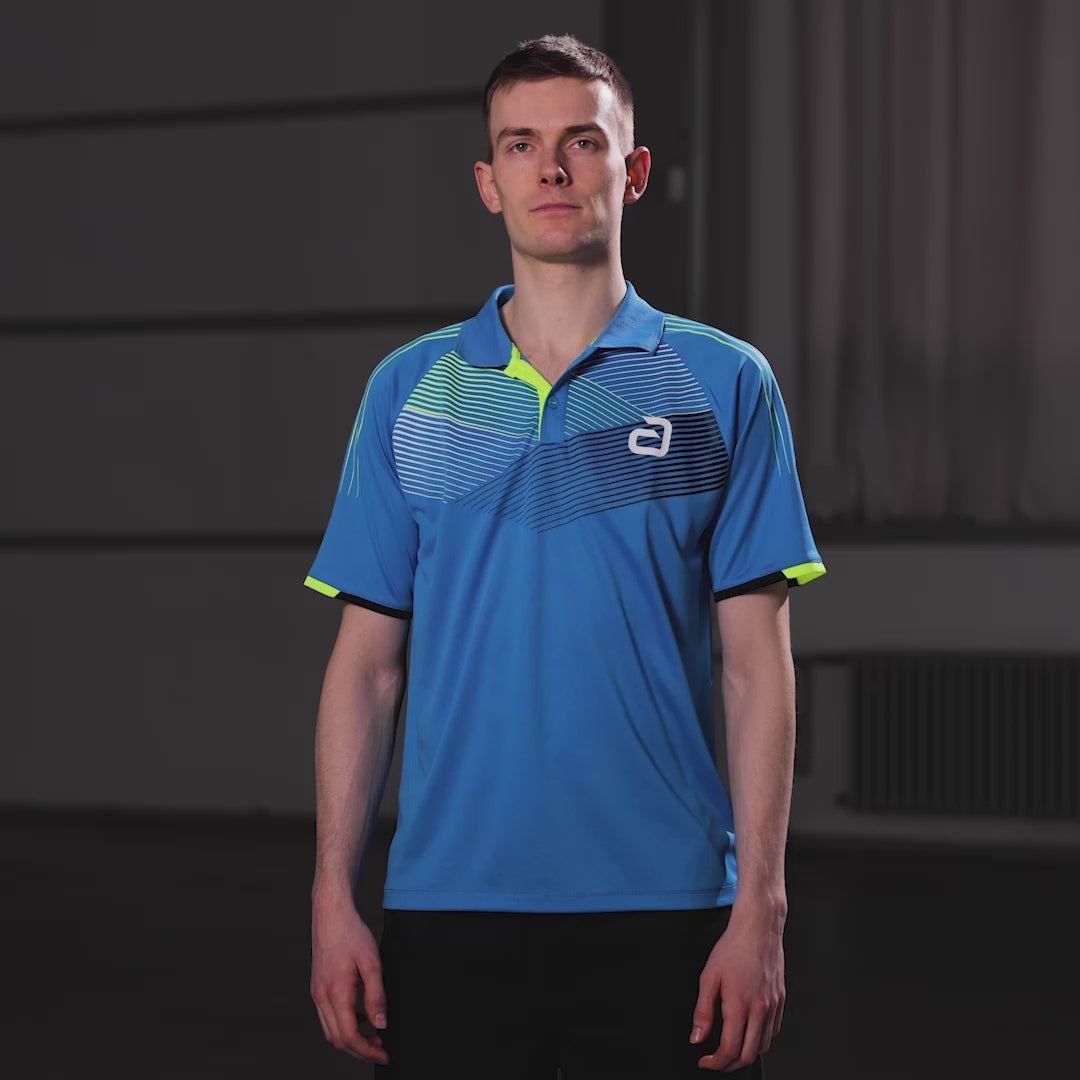 Load video: Andro Shirt Avos blue/yellow