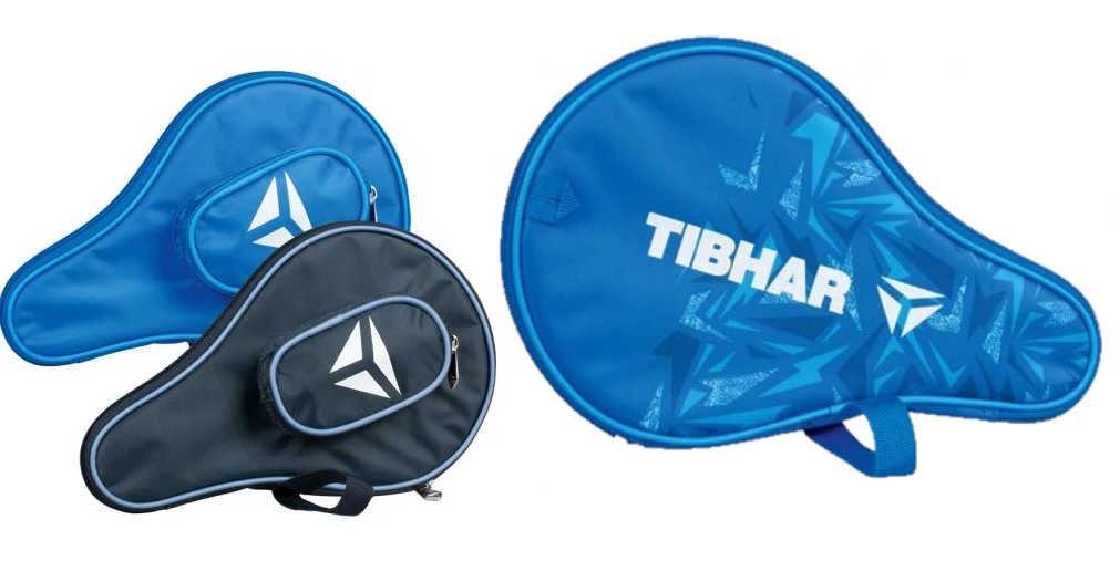 Housse Tibhar Spectra ronde avec compartiment à balles bleue