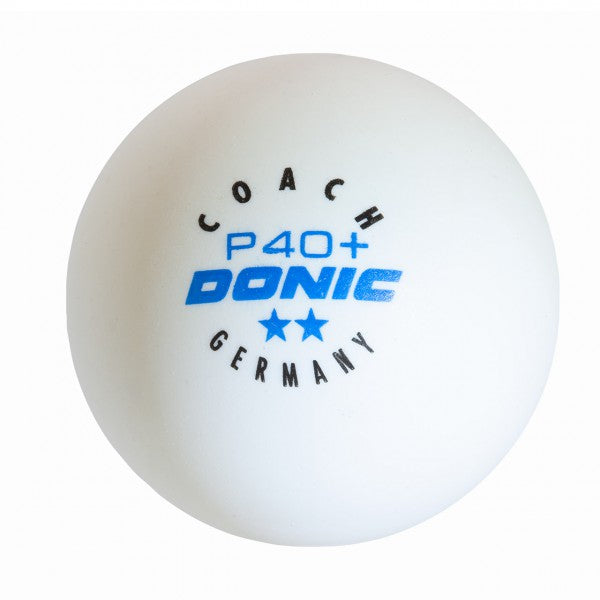 Donic Ball Coach ** P40+ blanc (6)